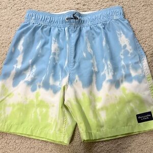 Abercrombie Kids Blue and Green Swim Trunks